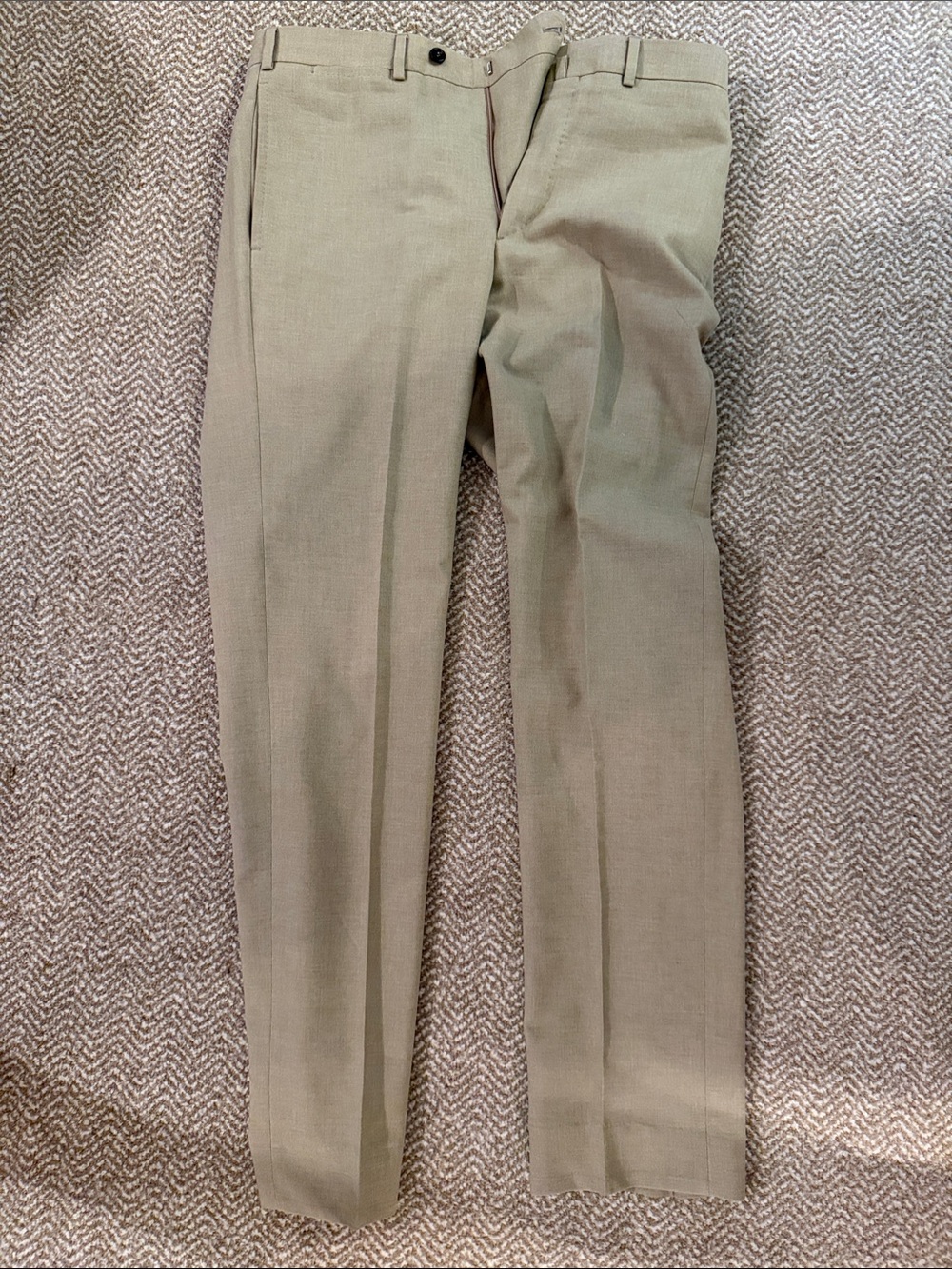 Sid Mashburn Men's Classic Khaki Dress Pants - Tailored Fit